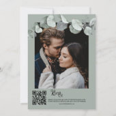 ユーカリ植物学結婚の 招待状 (裏面)