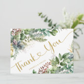 ユーカリ植物学結婚サンキューカード 招待状 (スタンド正面)