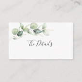 ユーカリ植物学結婚詳細 エンクロージャーカード (正面)