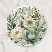 ユーカリ植物学金ゴールド赤ちゃんシャワーありがとう フェイバータグ (裏面)