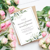 ユーカリ植物学QRコードフォト結婚ズ 招待状