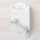 ユーカリ植物学QRコード結婚ズ オールインワン招待状 (外側)