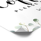 ユーカリ植物性コーヒーバーステーション標識 ポスター (角)