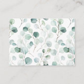 ユーカリ植物性ベビーシャワーおむつラッフル エンクロージャーカード (裏面)