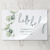 ユーカリ植物性ベビーシャワー紙ランチョンマット ペーパーパッド (折り畳み)