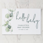 ユーカリ植物性ベビーシャワー紙ランチョンマット ペーパーパッド (正面)