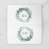 ユーカリ植物性結婚座席表 プレイスカード (外部開封)