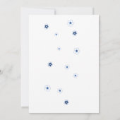 ユーカリ植物文字ボーイベビーシャワーインビタ 招待状 (裏面)