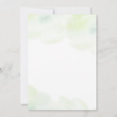 ユーカリ植物文字金ゴールド少年ベイビーシャワー 招待状 (裏面)