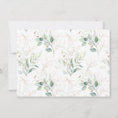 ユーカリ植物文字金ゴールド サンキューカード (裏面)