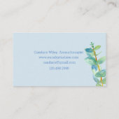 ユーカリ植物植物水彩 名刺 (裏面)