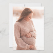 ユーカリ植物水彩写真ベビーシャワー 招待状 (裏面)