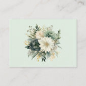 ユーカリ植物水彩色金ゴールドフローラ書 エンクロージャーカード (裏面)