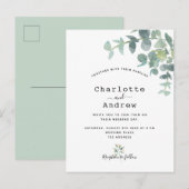 ユーカリ植物白結婚色 ポストカード (正面/裏面)