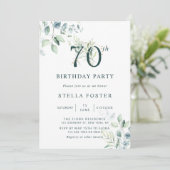 ユーカリ植物第70回誕生日パーティー 招待状 (スタンド正面)