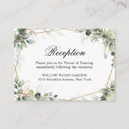 ユーカリ植物結婚披露宴 エンクロージャーカード