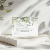 ユーカリ植物緑フローラおむつラッフル エンクロージャーカード