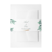 ユーカリ植物緑結婚学院 招待状ベリーバンド (正面例)