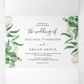 ユーカリ植生|グリーンリーフ結婚ズ 三つ折り招待状 (内部中)
