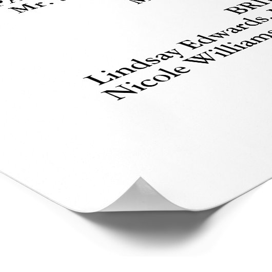 ユーカリ歓迎ウェディングプログラムサイン ポスター (角)