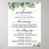 ユーカリ歓迎ウェディングプログラムサイン ポスター (正面)