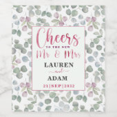 ユーカリ氏とミセス・ユーカリ・ウォーター・カラーへの応援 ワインラベル (シングルラベル)