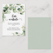 ユーカリ水の色の結婚ウェブサイトエンクロージャCa エンクロージャーカード (正面/裏面)