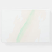 ユーカリ水の色エレガント緑結婚草 ゲストブック (裏面)