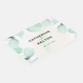 ユーカリ水の色エレガント緑結婚草 ゲストブック (コーナー)