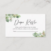 ユーカリ水彩おむつラッフルベビーシャワー エンクロージャーカード (正面)