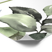 ユーカリ水彩ウェディングフォトプロップポスター ポスター (角)