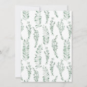 ユーカリ水彩エレガントブライダルシャワー 招待状 (裏面)