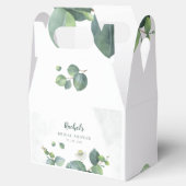 ユーカリ水彩グリーンウェディングシャワー フェイバーボックス (オープン)