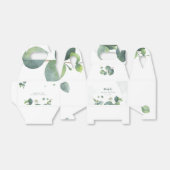 ユーカリ水彩グリーン ブライダルシャワー フェイバーボックス (折り畳みなし)