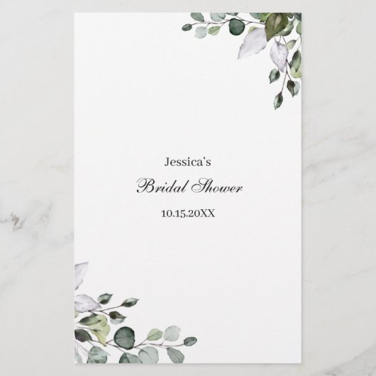 ユーカリ水彩フローラアドバイスカード (裏面)