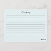 ユーカリ水彩フローラレシピカード ポストカード (裏面)