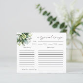 ユーカリ水彩ブライダルシャワーレシピカード (スタンド正面)