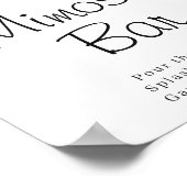 ユーカリ水彩ミモザバー ポスターサイン ポスター (角)