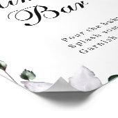 ユーカリ水彩ミモザバー ポスターサイン ポスター (角)