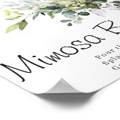 ユーカリ水彩ミモザバー ポスター看板 ポスター (角)