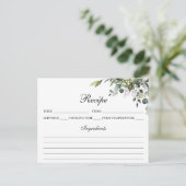 ユーカリ水彩レシピカード ポストカード (スタンド正面)