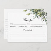 ユーカリ水彩レシピカード ポストカード (正面/裏面)