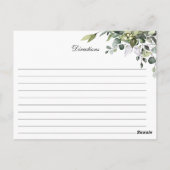 ユーカリ水彩レシピカード ポストカード (裏面)