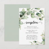 ユーカリ水彩レセプション封入カード エンクロージャーカード (正面/裏面)