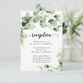 ユーカリ水彩レセプション封入カード エンクロージャーカード (スタンド正面)