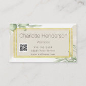 ユーカリ水彩名刺 名刺 (裏面)