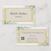 ユーカリ水彩名刺 名刺 (正面/裏面)