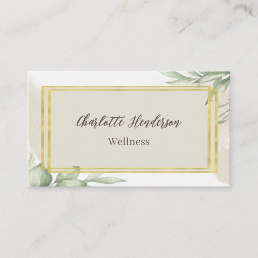 ユーカリ水彩名刺 名刺 (正面)