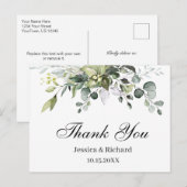 ユーカリ水彩感謝ポストカード ポストカード (正面/裏面)