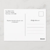 ユーカリ水彩感謝ポストカード ポストカード (裏面)